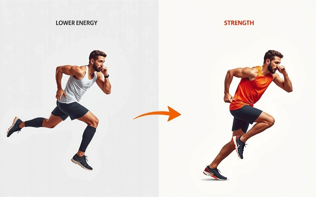 Vorher-Nachher Vergleich einer Person mit gesteigerter sportlicher Leistung